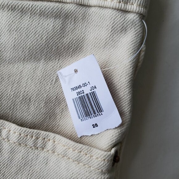 Old Navy NWT High Rise O.G. Straight Ankle Ecru Color (Cream) Jeans Plus Size 28 - Picture 7 of 16